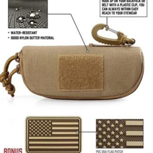 FLAPI Tactical Molle Sunglasses Pouch USA Flag - Picture 2 of 3
